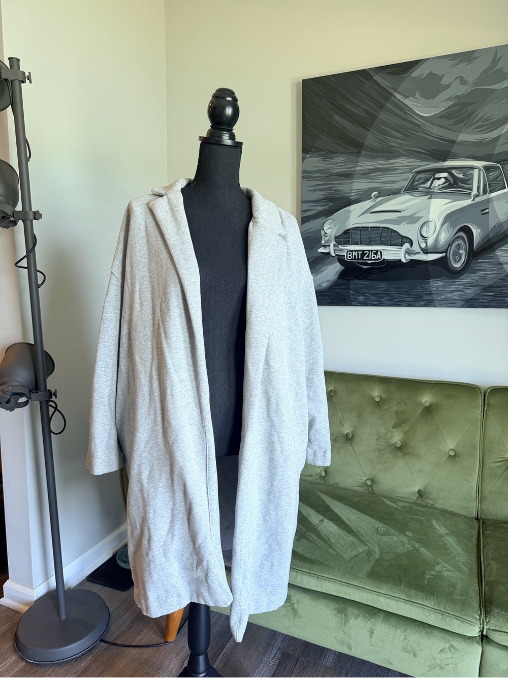 Zara Soft Light Gray Knit Cardigan
